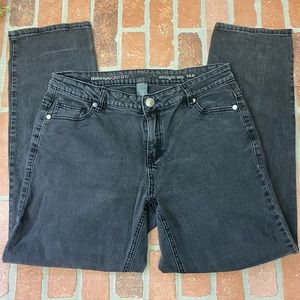 Avenue Denim Womens Size 14 Average Black Straight Leg.